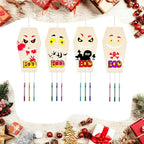 Wooden Coffins Wind Chime Ornaments Painting Craft, 6 Style Cutouts - Image 5