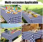 Smiry Rectangle Table Cloth, Waterproof Vinyl Tablecloth - Image 6