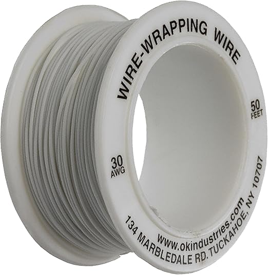 Jonard Tools R-30W-0050 White Insulated Kynar Copper Wire Roll, 30 AWG by JonardTools
