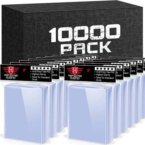 10000 PCS Card Sleeves for Trading Cards, Soft Penny Card Sleeves Clear Plastic by Homthy