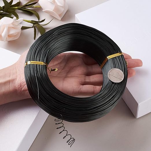 Fashewelry 984 Feet 0.8mm Black Aluminum Wire Bendable Metal Craft Wire String - Image 5