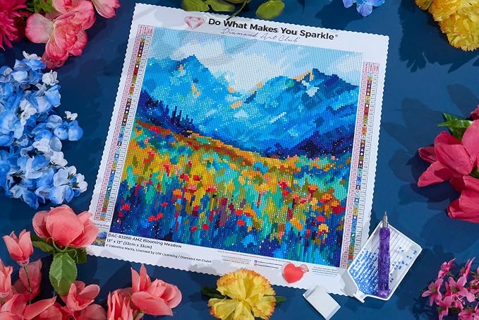 DIAMOND ART CLUB Blooming Meadow Diamond Painting Kit, Fun DIY Crafts - Image 5