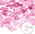 Mandala Crafts 6mm Flat Round Pink Sequins - Image 3