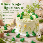 Exasinine 30 Pcs Resin Mini Frogs Green Frog Miniature Figurines Animals Model - Image 4