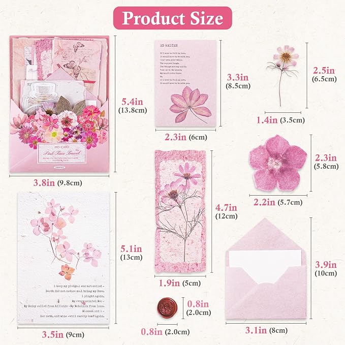 RISYPISY Floral Scrapbook Supplies Kit, Card Making, Art Journal - Image 9