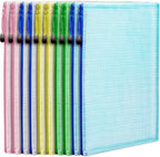 LEOBRO Mesh Zipper Pouches Bags, A4 Mesh Bags by LEOBRO