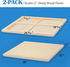 Falling in Art 2 Pack 20x28 Unfinished Birch Wood Panels Kit - Image 2
