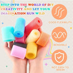Frienda 50 Pcs Pool Noodles Bits Multicolor Craft Small Size Versatile Mixed - Image 3