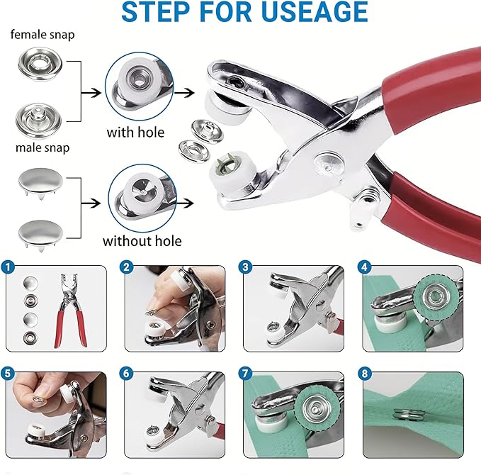 200 Sets Metal Snap Buttons - Image 4
