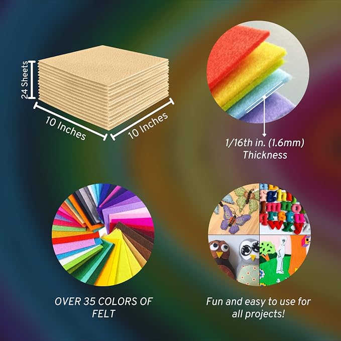 FabricLA Acrylic Felt Sheets for Crafts - Image 3