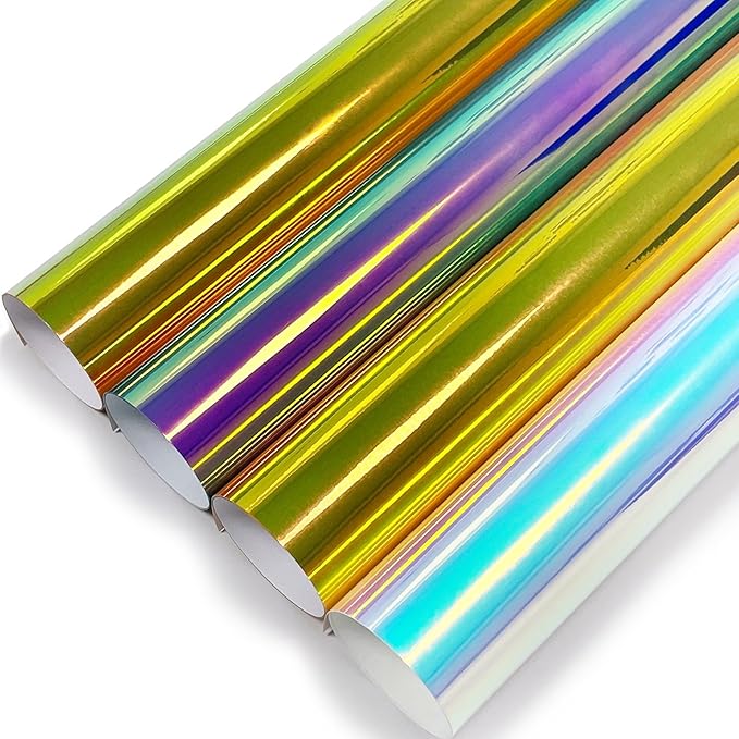 Holographic Heat Transfer Vinyl- 12" x 12'' 4 Sheets Holographic HTV by Unknown