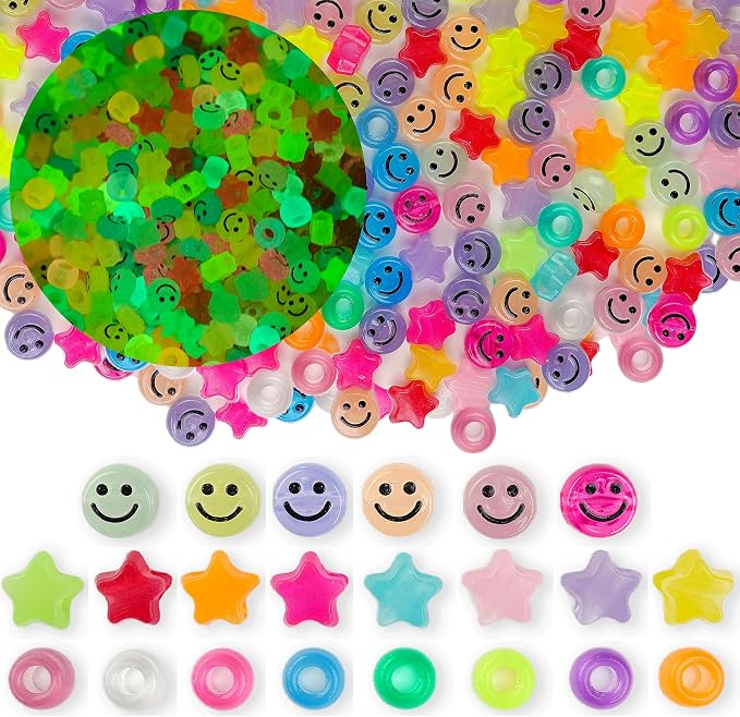 800pcs Pony Beads, Kandi Beads for Bracelets Making Kit, Hair Braids Crafts by NikkiGuojewelry