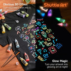 Shuttle Art Glow in the Dark Paint, 26 Colors 3D Fabric Paint - Image 2