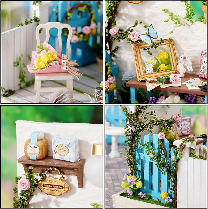 CUTEROOM DIY Doll House Miniature Furniture Wooden House Kit - Image 4