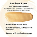 Jacquard Lumiere 2.25oz Fabric Paint Brass - Image 3