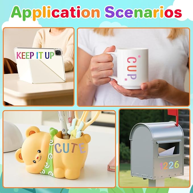 Letter Stickers 1 inch, Self-Adhesive Vinyl Waterproof ABC Letter Stickers - Image 8