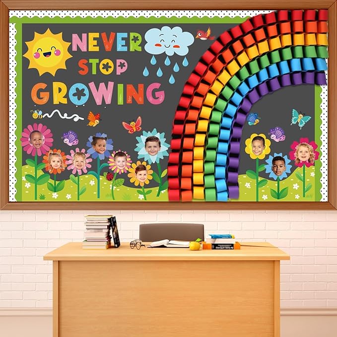 Summer Bulletin Board Classroom Decorations 3D Rainbow Butterfly Floral by Yiaoyinnz