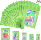 JETMORE 100 Pcs Mylar Bags, Smell Proof Bags Foil Pouch, Holographic Resealable by Jetmore