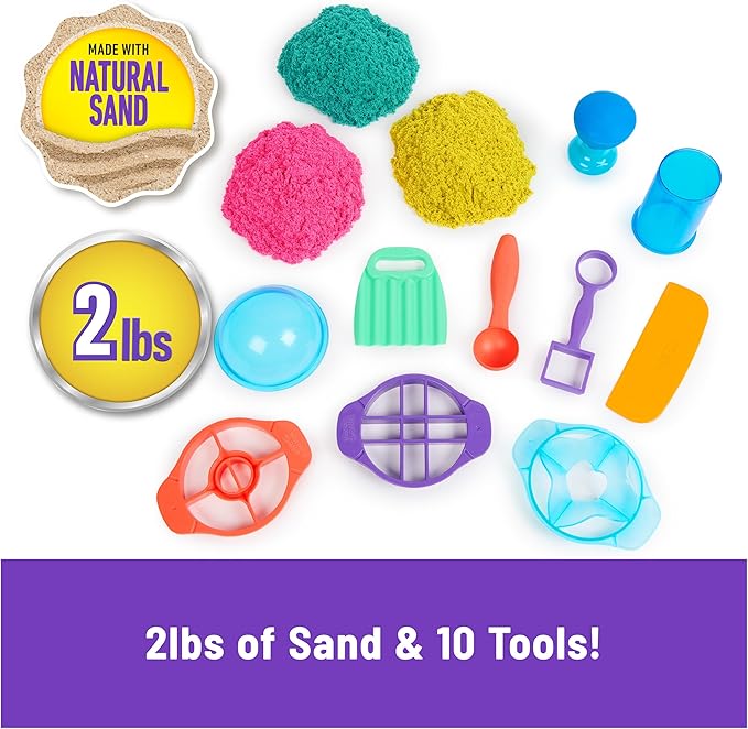 Kinetic Sand Ultimate Sandisfying Set, Moldable Sand Sensory Toys, Ages 7+ | Mix - Image 2