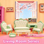Dollhouse Furniture Set-38 Pcs, Miniature Doll House Accessories - Image 3