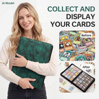 Card Binder 16 Pocket, Premium 1024 Double Sided Pocket Collection Binder - Image 7