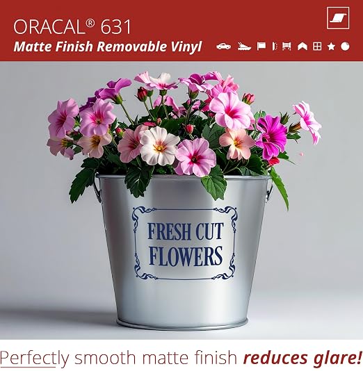 ORACAL 631 Matte Dark Blue Vinyl Durable Roll Easy to Weed Permanent Adhesive - Image 3