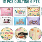 Reginary 12 Pcs Sewing Gifts for Women Quilter Sewing Cosmetic Bags Quilting - Image 2