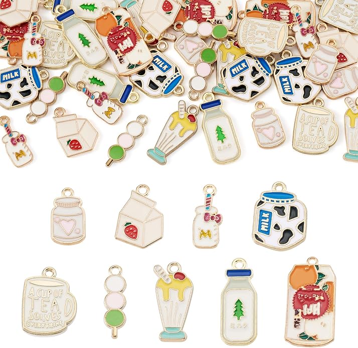 Enamel Food Charms Cute Assorted Food Pendants Sweet Dessert Charms by BoutigemJewelry