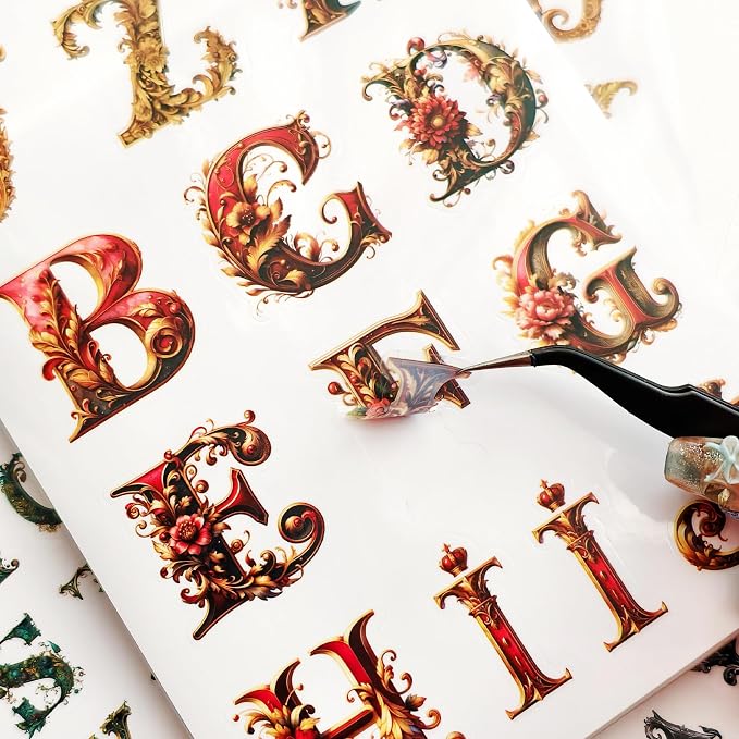 Alphabet & Number Stickers, 50 Sheets Vinyl Letters - Image 2