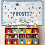 Justforjoyful Winter Bulletin Board Decoration Winter Snowman Cutouts DIY Photo - Image 4