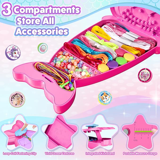 Euclidean Cube 2-in-1 Friendship Bracelet Making Kit, Arts and Crafts - Image 3