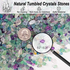 0.5 Lb/230g Fluorite Crystal Chips Stones Decorative Crystal Pebbles, Irregular - Image 2