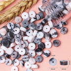 Natural Stone Heishi Beads for Necklace Making, 4 mm x 6 mm Small Flat Round - Image 6