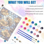 Lxmsja Bee Stained Glass Paint by Numbers Kit - Image 5