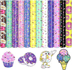 Tintnut Donut Sprinkle Heat Transfer Vinyl, 12 Sheets 12×10in Iron on Vinyl | by Tintnut