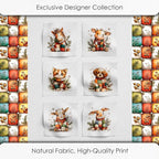 Cozy Animals Patchwork Quilting Fabric Panel – 6× Blocks + Bonus Patchwork - Image 5