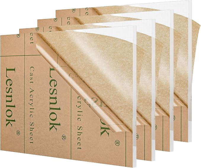 7 x 7 Acrylic Sheet 1/8 Thick 3mm 6 Pieces Plexiglass Sheet, by Lesnlok