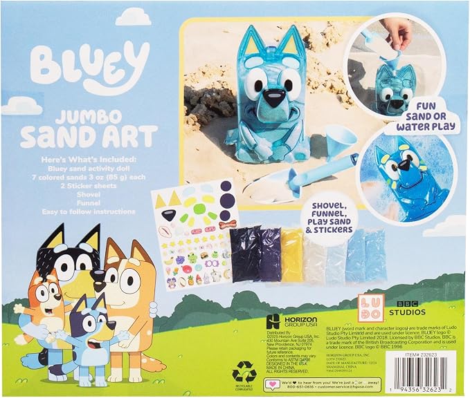Bluey Jumbo Sand Art, Reusable Bluey Toys, Fill - Image 10