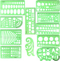 11PCS Geometric Drawings Templates, Drafting Stencils Measuring Tools, BetyBedy by BetyBedy