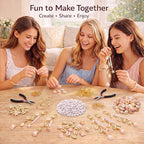 CraftyDream 558 Pcs Seashell Keychain Making Kit DIY Beach Charms Ocean Craft - Image 2