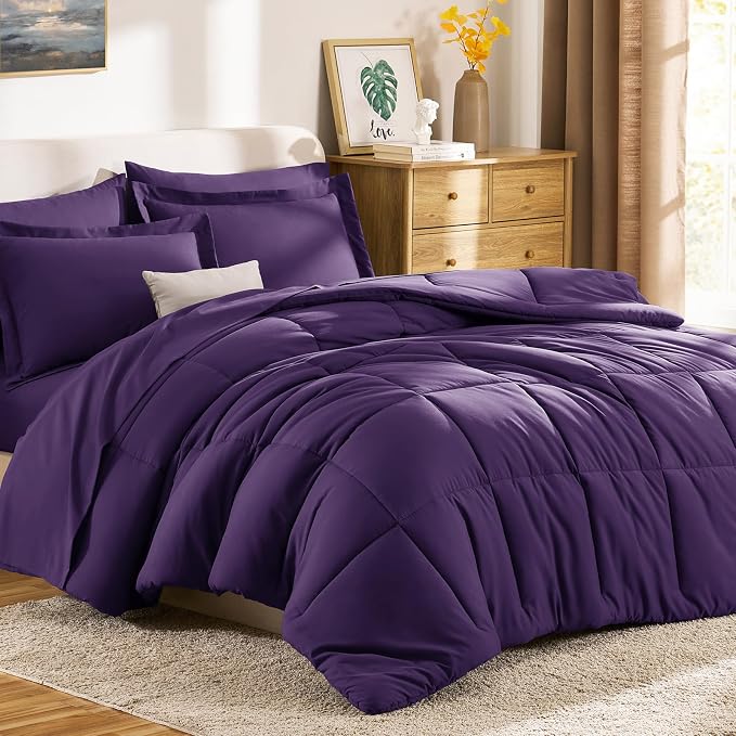 CozyLux Full Size Comforter Sets Purple - Image 9