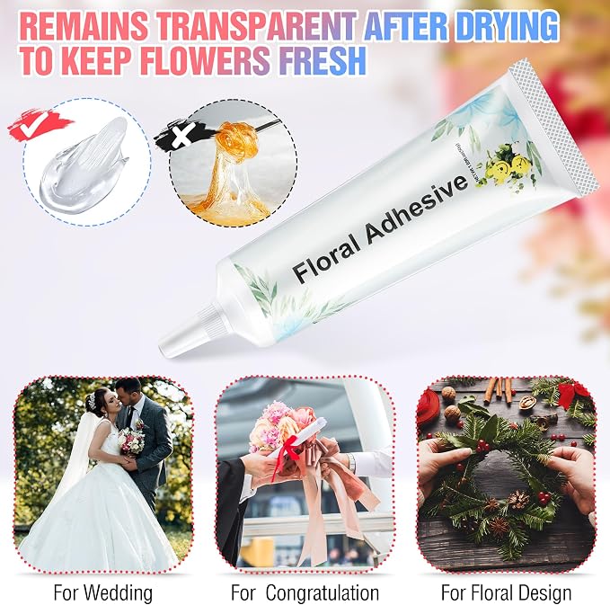 MotiMind 2 Pack Floral Glue 50 ml, Fast Drying Flower Floral Adhesive | Strong - Image 4