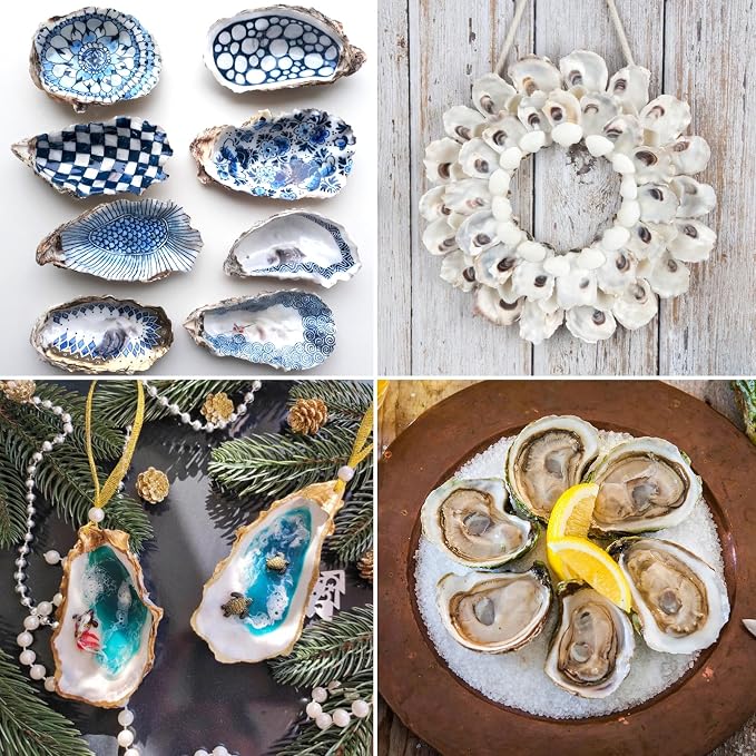 QEQEKAKA 30PCS Oyster Shells 2"-2.5" Small Flat Oyster Shells - Image 6