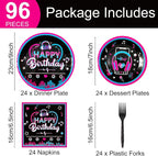 96 Pcs Music Party Supplies Tableware Set - Image 2