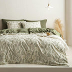 BOLINLIVING Floral Duvet Cover Queen Size, Breathable Soft Microfiber Bedding by BOLINLIVING