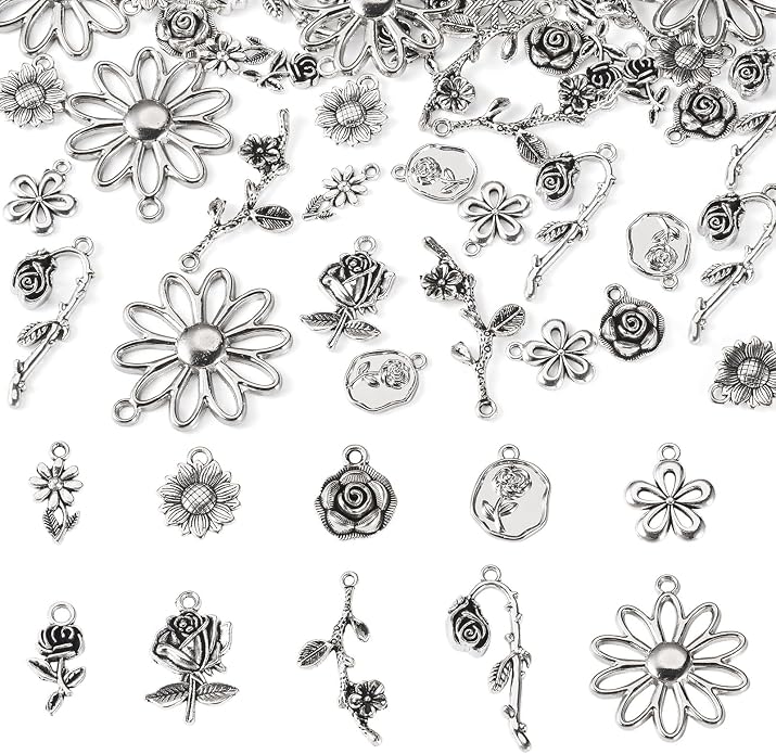 Craftdady Tibetan Style Antique Silver Alloy Pendants Cute Metal Dangle Charms by Craftdady