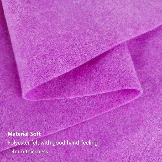 Jtnohx Color Felt, 1 Square Yard Felt Fabric, 1.4mm Thickness Flexible Craft - Image 4