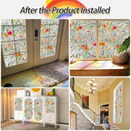 Window Privacy Film Stained Glass Window Film Static Cling Suncatcher UV - Image 7