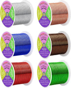Mandala Crafts 8 GA Green Brown Red Assorted Anodized Aluminum Craft Wire | 120 by MandalaCrafts