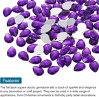 MECCANIXITY 50PCS Flat Back Acrylic Teardrop Gems 10x14mm Artificial Rhinestones - Image 4